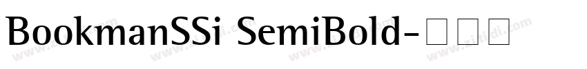 BookmanSSi SemiBold字体转换